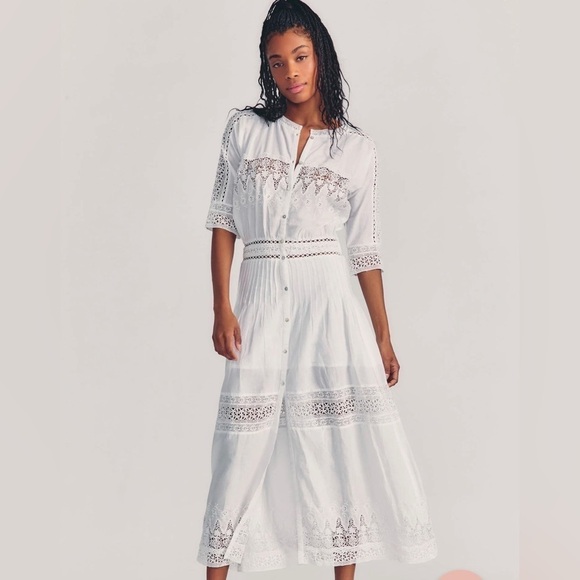 love shack fancy Dresses & Skirts - LOVESHACKFANCY Women's Beth Dress, White, L